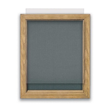United Visual Products Indoor Enclosed Combo Board, 72"x36", Bronze Frame/Grey & Dark Spruce UVCB7236BZ-GREY-DRKSPR